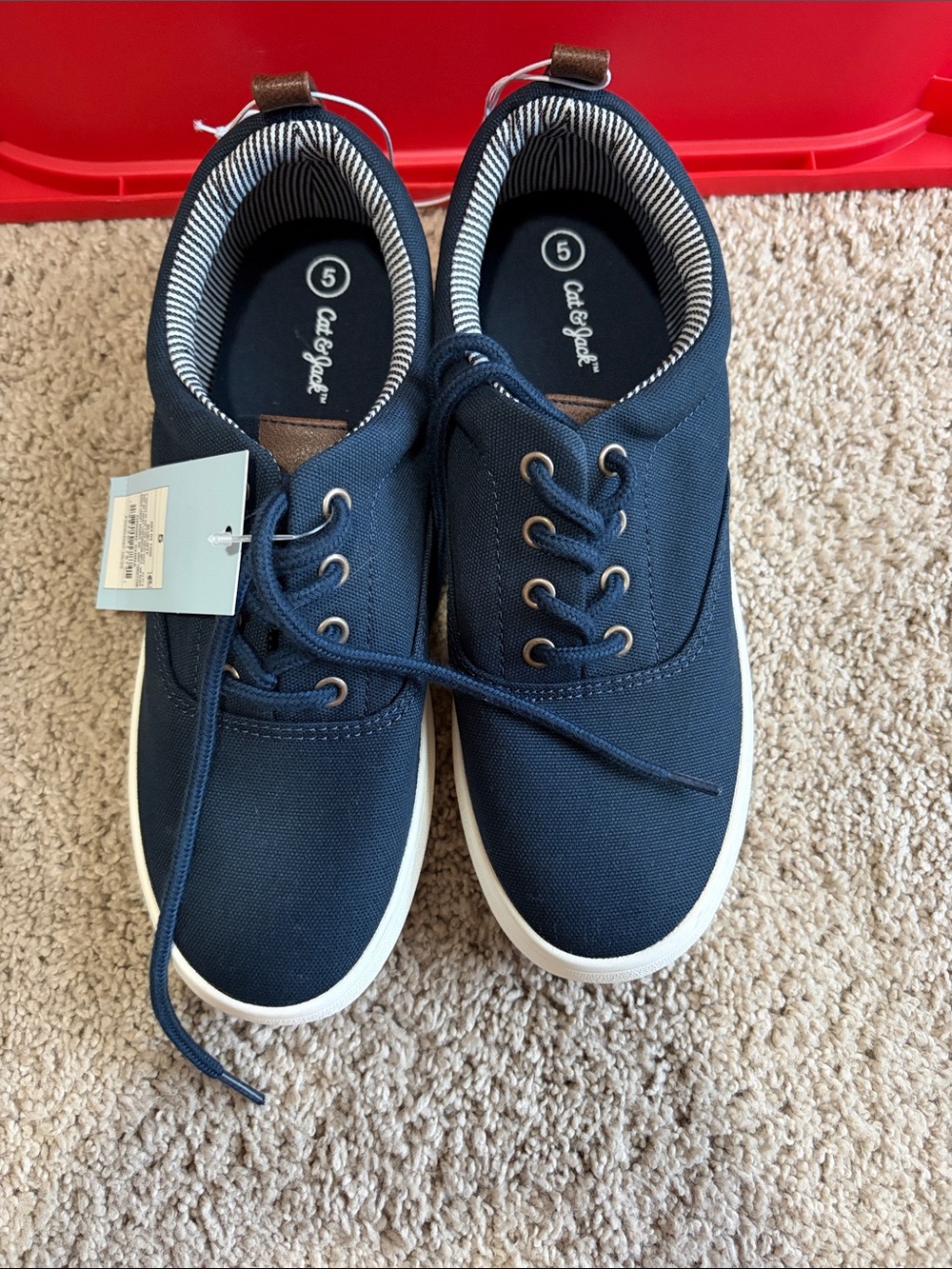 Cat & Jack Navy Canvas Casual Sneakers